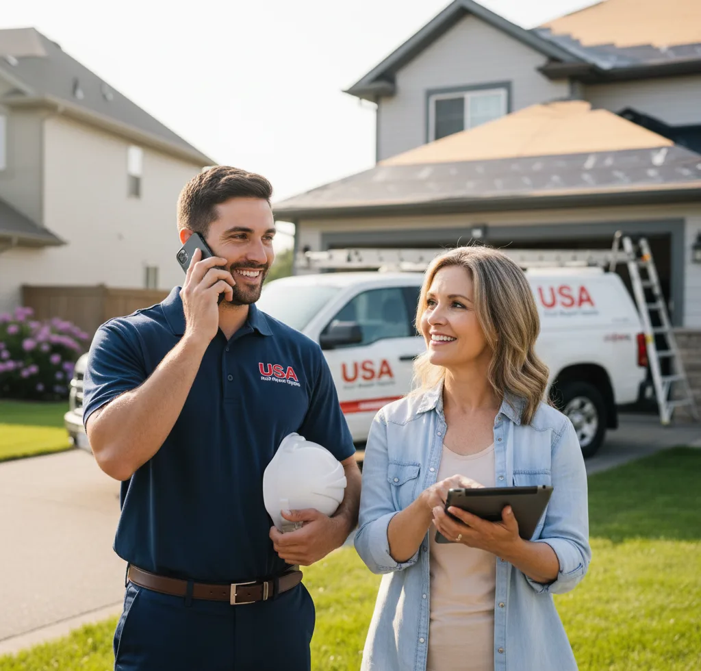 USA Roof Repair Experts customer support in Velva
